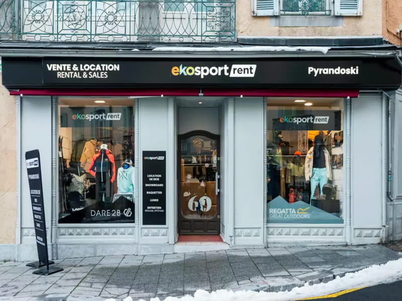 Skiverhuur winkel Ekosport-Rent Pyrandoski in 7 Place Maréchal Foch, Cauterets